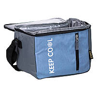 Термосумка холодильник 8 (л) для їжі, напоїв, пива холодильна сумка для риболовлі та пікніка Блакитний HP-14-16, фото 3