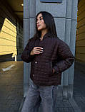 Женский демисезонный стеганый бомбер в стиле оверсайз, фото 6