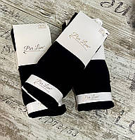 Чорні бавовняні однотонні колготки для дівчаток 13-14 років