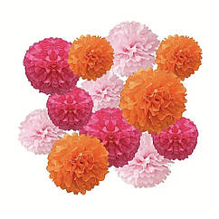 Набір декору на Осінню тематику Colorful Berry Mix Pom Poms, 12 шт