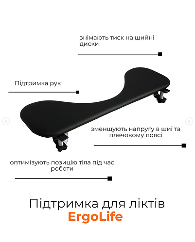 Підлокітники ErgoLife – максимум комфорту за робочим столом!