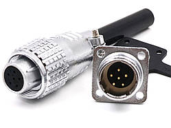 Металевий силовий роз'єм P12 на 6 контактів