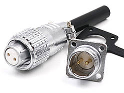 Металевий силовий роз'єм P12 на 2 контакти