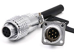 Металевий силовий роз'єм P12 на 7 контактів