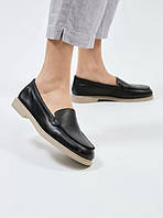 Лофери жіночі шкіряні жіночі чорні