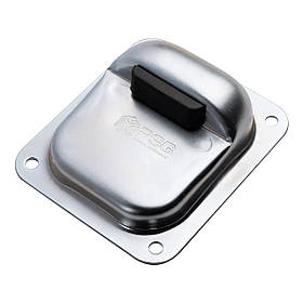 Упор для розпашних воріт штампованний з ущільнювачем (Цинк) 160х140х50мм