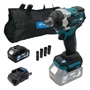 Акумуляторний гайковерт PROFI-TEC DTW500BL POWERLine (1×PT2040MP (4.0 Аг), зарядний пристрій), фото 1