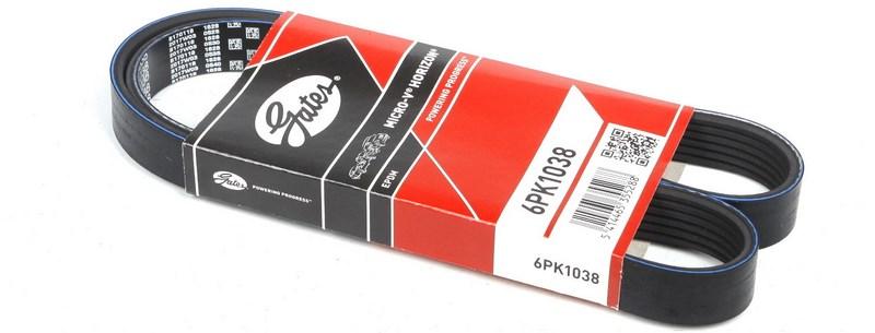 Полікліновий ремінь FORD USA, TOYOTA SIENNA, GATES (6PK1038), фото 1