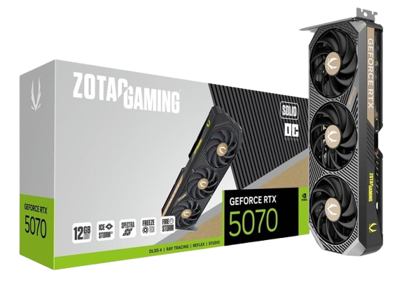 Відеокарта GeForce RTX 5070 12GB Zotac Solid OC (ZT-B50700J-10P)