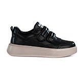 Кросівки жіночі шкіряні KD-C628-7-1 чорні, фото 2