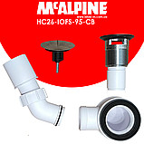 Сифон для ванної з вбудованим (інтегрованим) переливом з механізмом клік-клак хром HC26-IOFS-95-CB McAlpine, фото 4