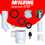 Сифон для ванної з вбудованим (інтегрованим) переливом з механізмом клік-клак хром HC26-IOFS-95-CB McAlpine, фото 5