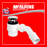 Сифон для ванної з вбудованим (інтегрованим) переливом з механізмом клік-клак хром HC26-IOFS-95-CB McAlpine, фото 7