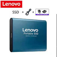 Твердотілий накопичувач, портативний зовнішній SSD жорсткий диск "Lenovo" 4Tb, високошвидкісний USB 3.0/2.0, 30