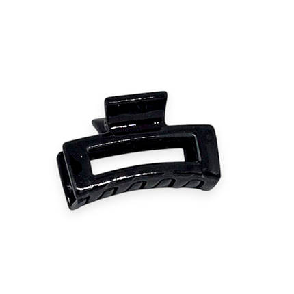 Крабік  для волосся 4х2.5 см прямокутний #06 чорний, фото 1