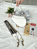 Dior mini Saddle White Texture, фото 3