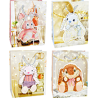 Подарунковий пакет "Тваринки" асорті S (18х23х8 см)12шт.