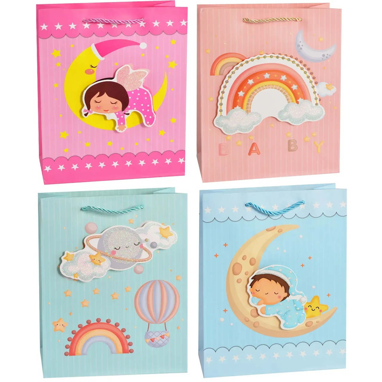 Подарунковий пакет "Дитячий" асорті M (25х32х11 см) 12 шт.