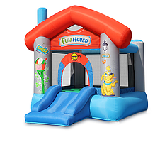 Надувний батут з гіркою надувний ігровий центр дитячий надувний дитячий майданчик Happy Hop "Веселий будинок", фото 2