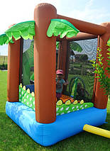 Надувний батут з гіркою надувний ігровий центр дитячий надувний батут для дітей Happy Hop "Веселі Джунглі", фото 3