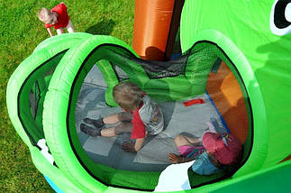 Надувний батут з гіркою надувний ігровий центр дитячий надувний батут для дітей Happy Hop "Веселі Джунглі", фото 4