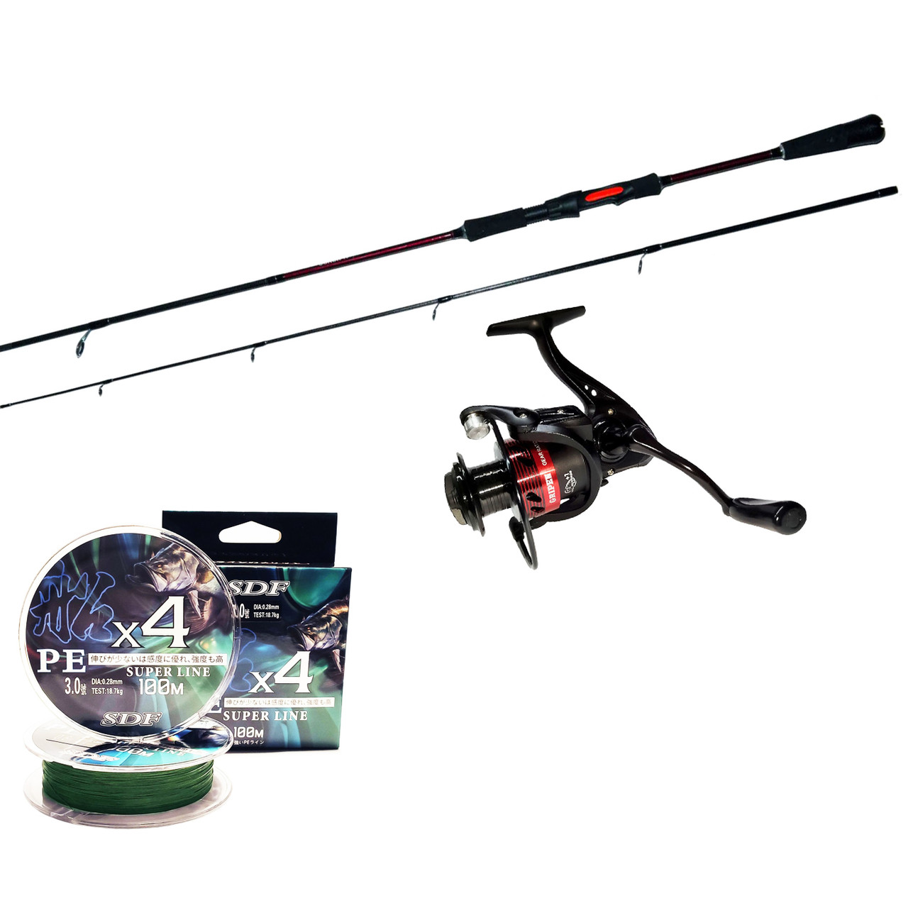 Набір на щуку Спінінг з котушкою на хижака