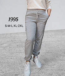 Жіночі штани з накладними кишенями "Карго" сірого кольору "Туреччина" Розміри: 42,44,46,48,50 (31115-1)