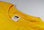 Чоловіча футболка жовта м'яка Fruit of the loom Xl, фото 7