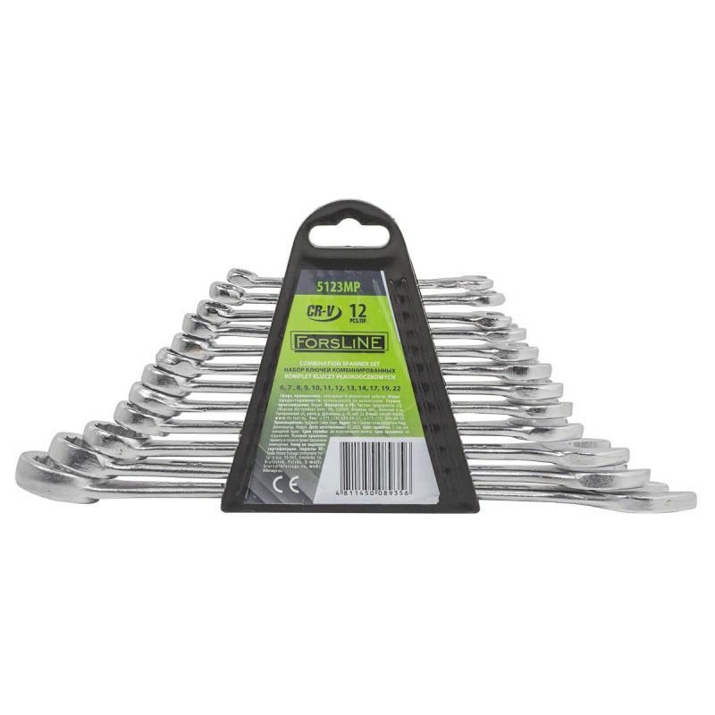 Набір комбінованих ключів, 12 предметів (6-22 мм) ForsLine FL-5123MP, фото 1