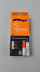 Набір Маркерів No TZ-5551-4-K (4 кольори: синій.чорний.червоний.зелений, картон.) (1 пачка)