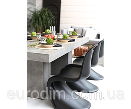 Стілець Пантон пластиковий чорний, фото 4