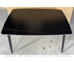 Стіл Роалті обідній кераміка чорна 120х80 см, фото 3