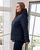 Осіння жіноча куртка великого розміру 44-58 синій, фото 3