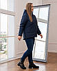 Осіння жіноча куртка великого розміру 44-58 синій, фото 6