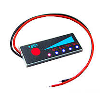 Індикатор заряду батареї 1S Li-ion з кнопкою, 3.3–4.2В