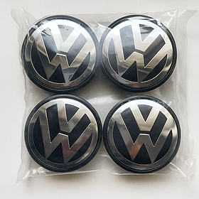 Ковпачки заглушки на диски пластикові Volkswagen VW 65/56 мм, комплект 4 шт.