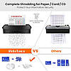 VidaTeco OS-1201C - Шредер для паперу з поперечним різанням, 14 аркушів, безпека P-3, захист від застрягання, фото 6