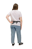 Короткий фартух офіціанта сірий з кишенями (поясний, для кафе/ресторану), фото 4