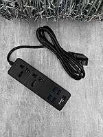 Подовжувач 4 USB 2 розетки 2500w ЛГ7174