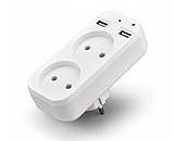 Міні WiFi камера Spreest WF-ES56 відеоспостереження з датчиком руху Full HD прихована розетка з USB портами біла 50x113x30 мм, фото 2