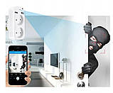 Міні WiFi камера Spreest WF-ES56 відеоспостереження з датчиком руху Full HD прихована розетка з USB портами біла 50x113x30 мм, фото 10