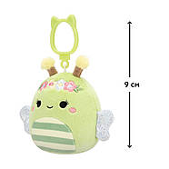 М'яка іграшка на кліпсі Squishmallows — Бджілка Сибіл 9 см SQCP00460, фото 3