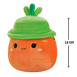 М'яка іграшка Squishmallows — Морква Кароліна в капелюсі 13 см SQER01182, фото 2