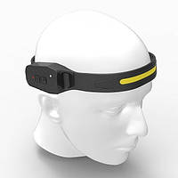 Ліхтарик налобний Bailong BL-G28 XPE+COB USB з датчиком руху (34734634)