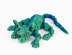 Рухома іграшка антистрес Кіт сфінкс лазерно-зелений 3D-друк фігурка 21 см в коробці