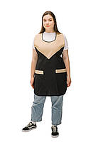 Фартух для прибиральниці/продавця «Трикутник» — міцний габардин, подвійний крій, фото 2