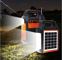Ліхтар-Power Bank-радіо-блютуз із сонячною панеллю + лампочки (EP-0188)