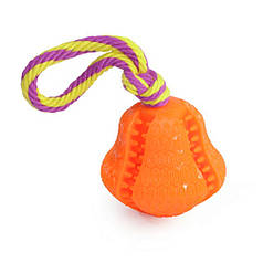 CAMON іграшка для собак колокольчик з TPR на мотузці для ласощів 7,5 см
