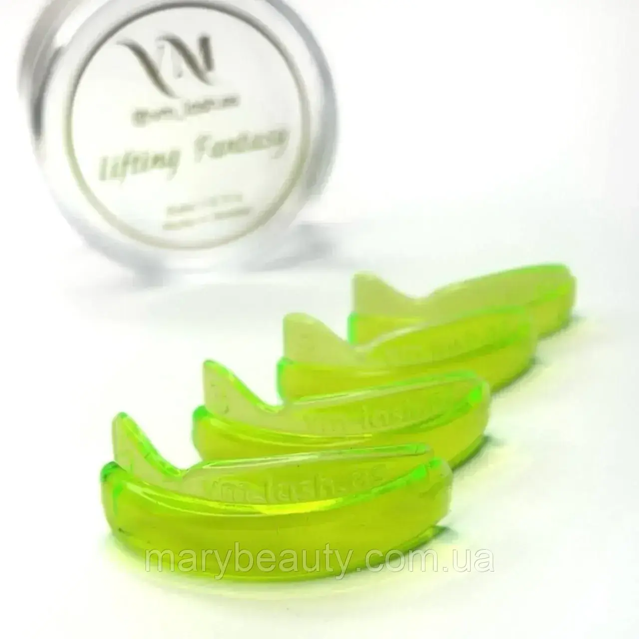 Валики для ламінування вій Lifting Fantasy, Жовто-зелений діамант 4 пари (1,2,3,4), фото 1