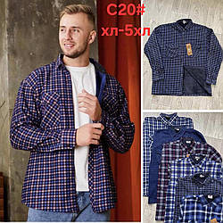 Чоловіча тепла сорочка на блискавці та на хутрі Розміри: 48,50,52,54,56 (27113)